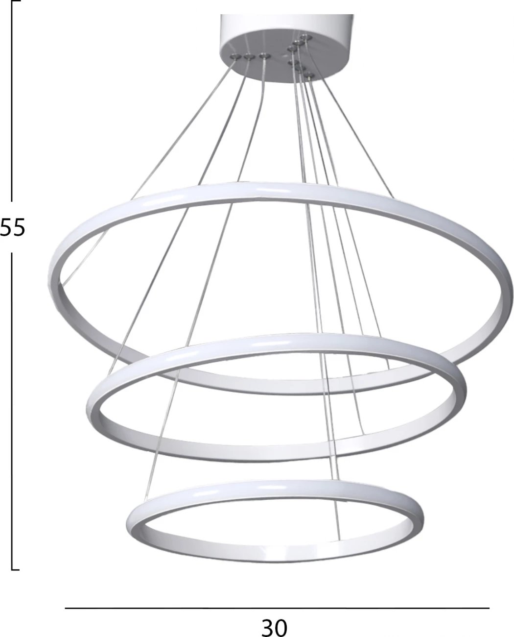 Llambë varëse LED e bardhë, FH7510.01, 30x28x55 cm Llambë varëse LED e bardhë, FH7510.01, 30x28x55 cm