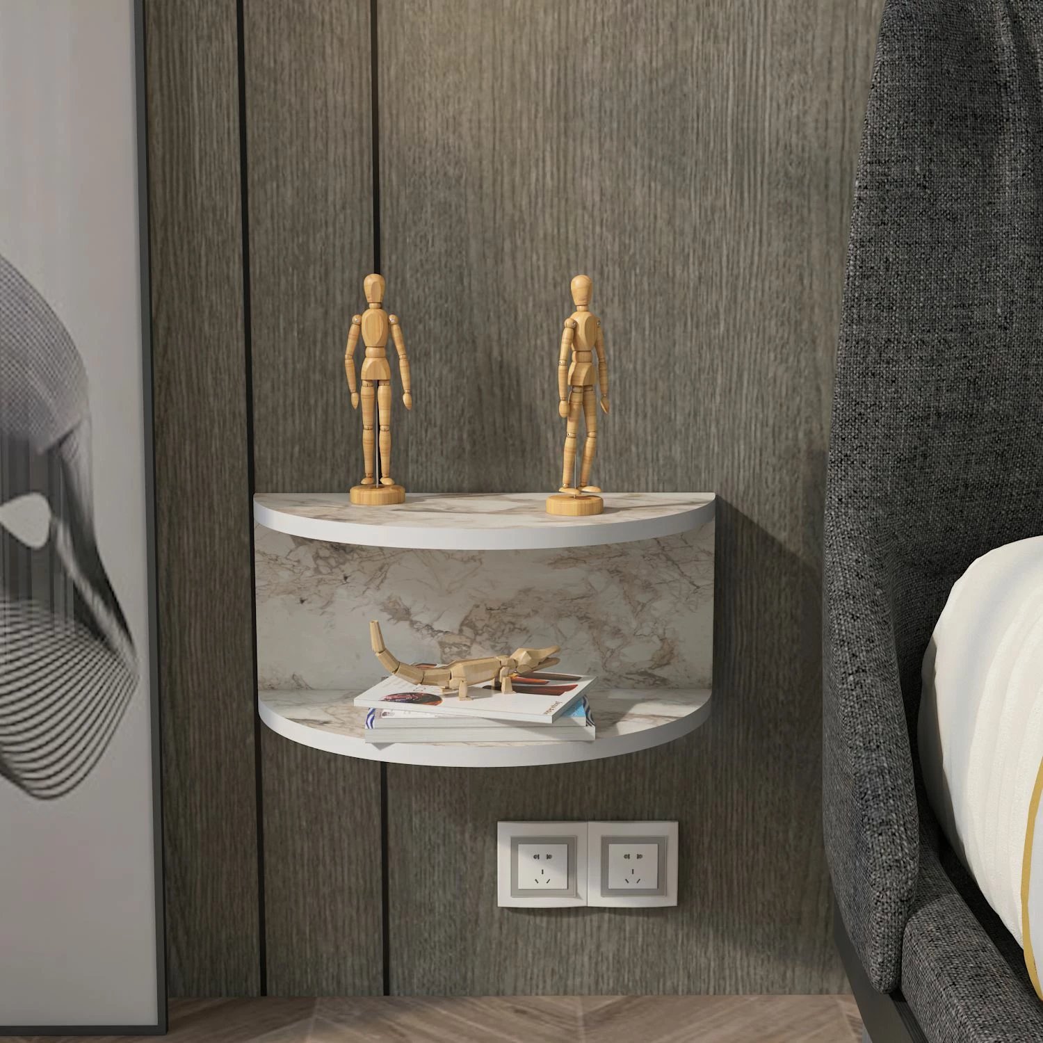 Komodinë nate Skye Decor, ngjyrë Ephesus, Bella