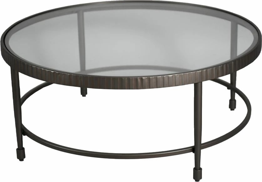 Tavolinë kafeje Granaz, ngjyrë gunmetal, 100x100x42.5