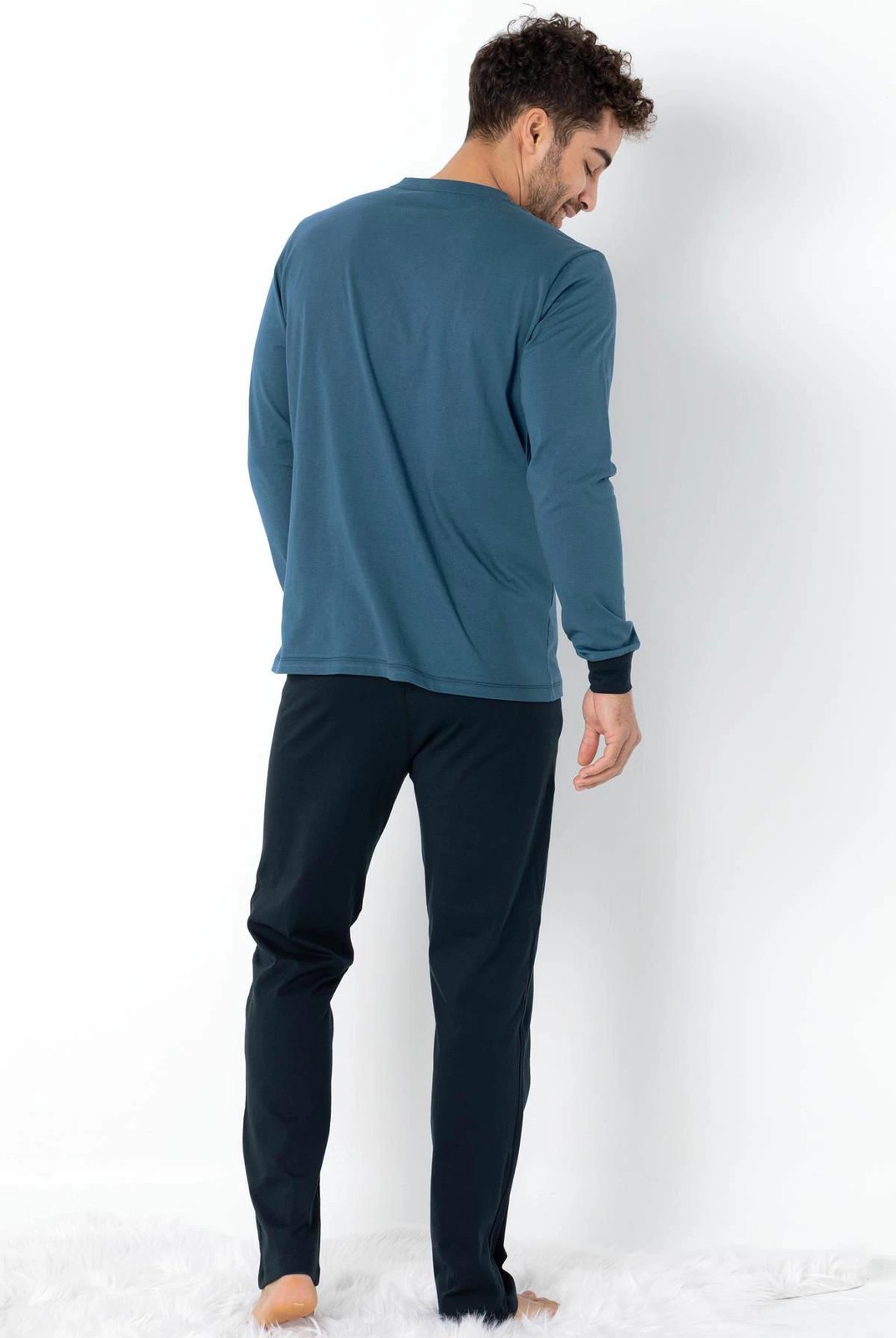 Set pizhamash për burra, Jumeon, 002-000696, ngjyrë e kaltër e errët