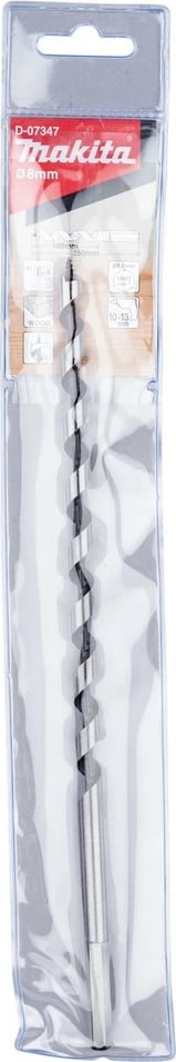 Shufër shpimi Makita Schlangenbohrer 8x250mm, për dru