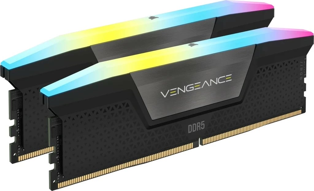 RAM Memorje Corsair Vengeance RGB 64GB (2x32GB) DDR5 6000MHz CL30, e zezë RAM Memorje Corsair Vengeance RGB 64GB (2x32GB) DDR5 6000MHz CL30, e zezë