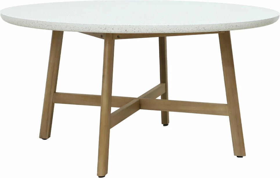 Tavolinë mozaik, ngjyrë natyrale, 150x150x76cm