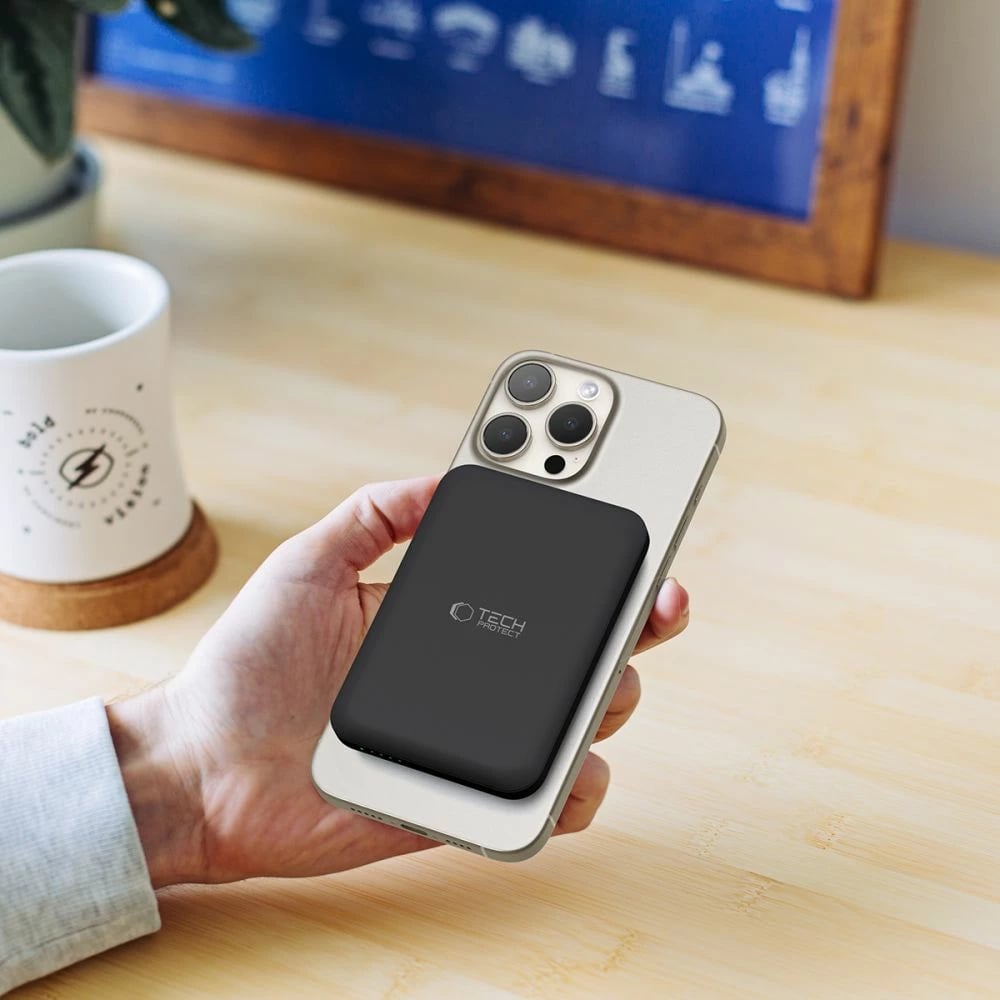 Powerbank Tech-Protect LifeMag PB10, 5000mAh, MagSafe, USB-C, e zezë