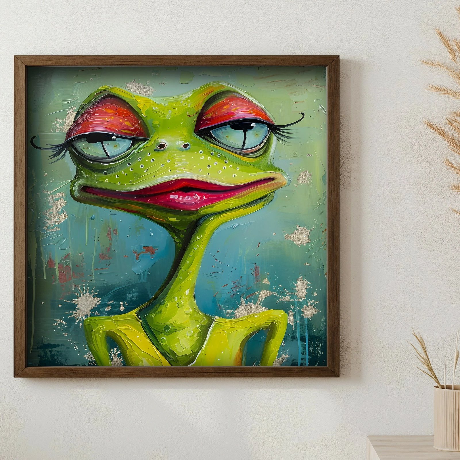 Pikturë dekorative me kornizë MDF, shumëngjyrëshe, Wallity, AI068, 50x50x3.5cm