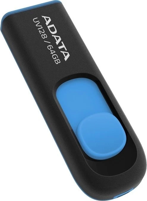 USB ADATA UV128, 64GB, e zezë/kaltër
