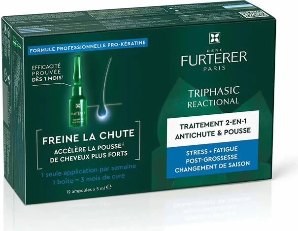 Trajtim kundër rënies së flokëve Rene Furterer Triphasic, 12 ampula