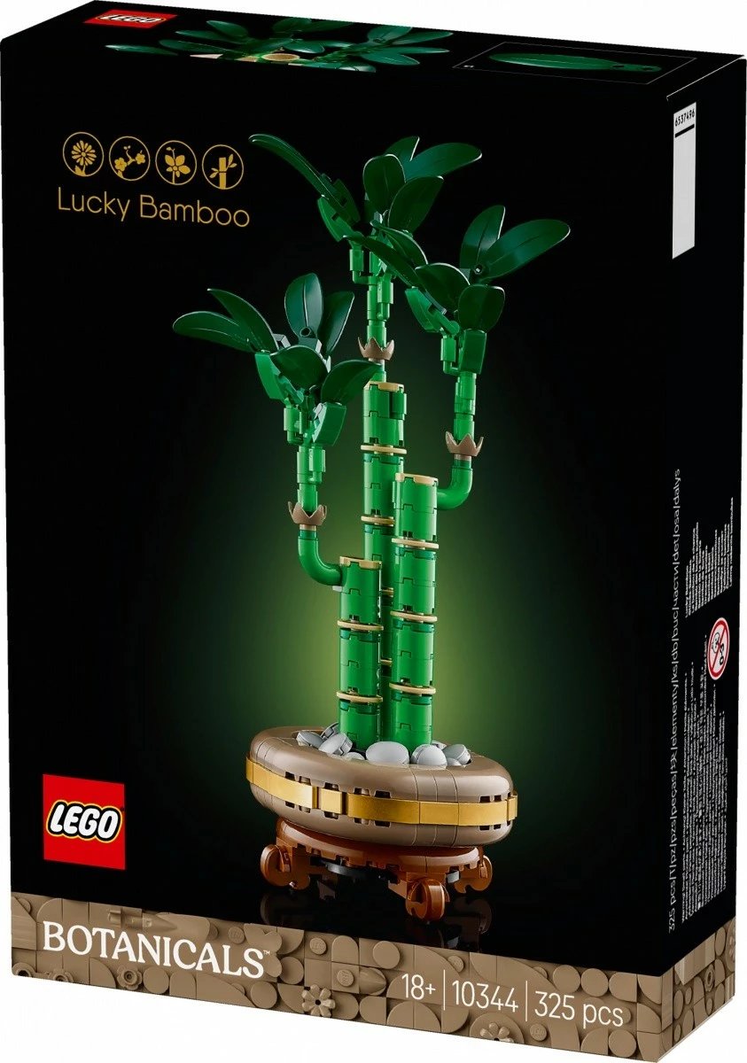 Set ndërtimi LEGO Botanical Collection Dracaena Sanderiana 10344, 325 pjesë, dekorim bambu, e gjelbër