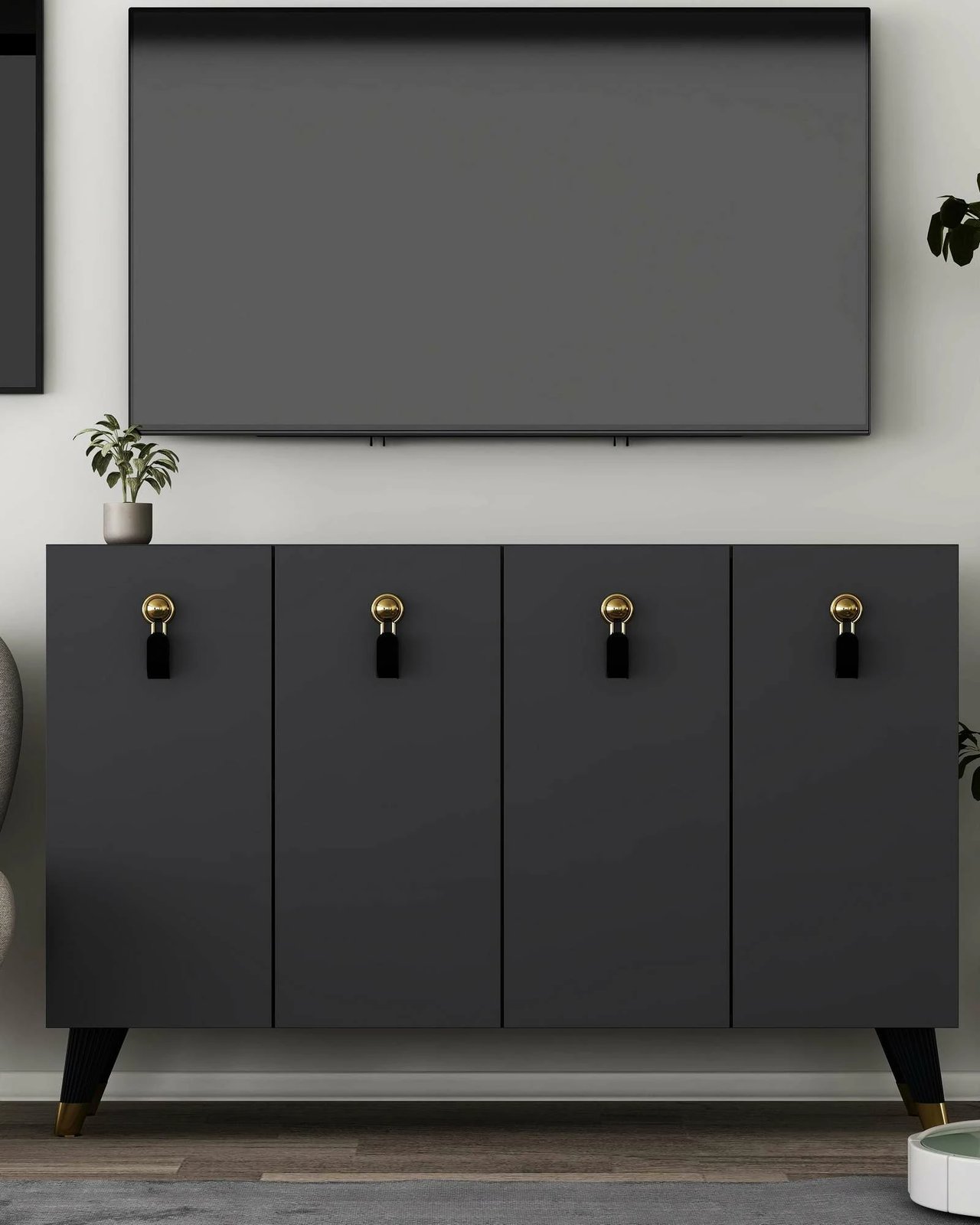 Konsol Skye Decor, anthracite, gold, 8179KM-32