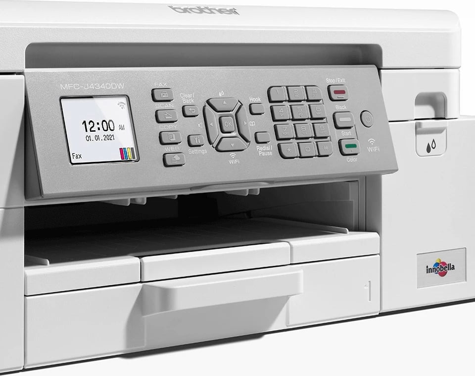 Printer multifunksional Brother MFC-J4340DW, inkjet, ngjyra, A4, i bardhë