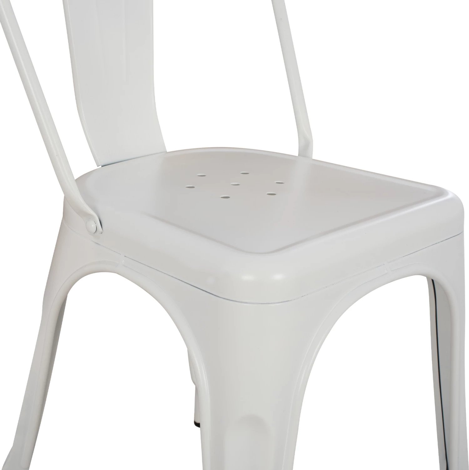 Karrige për ngrënie MELITA-PRO FH8641.41 metalike, ngjyrë e bardhë mat, 44x47x84.5Hcm