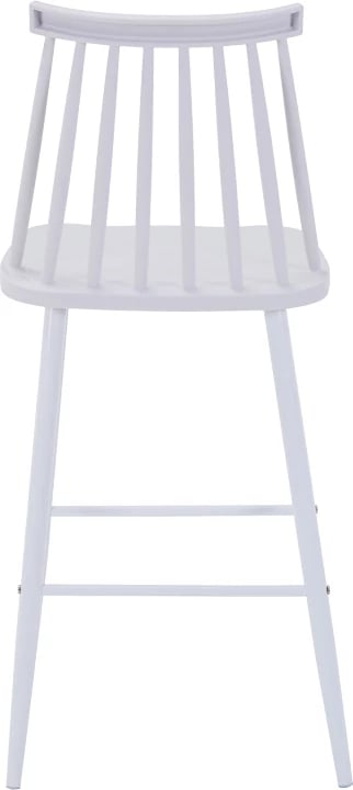 Karrige për bar Aurora I pp, ngjyrë e bardhë, këmbë metali të bardha, 42x47x99cm