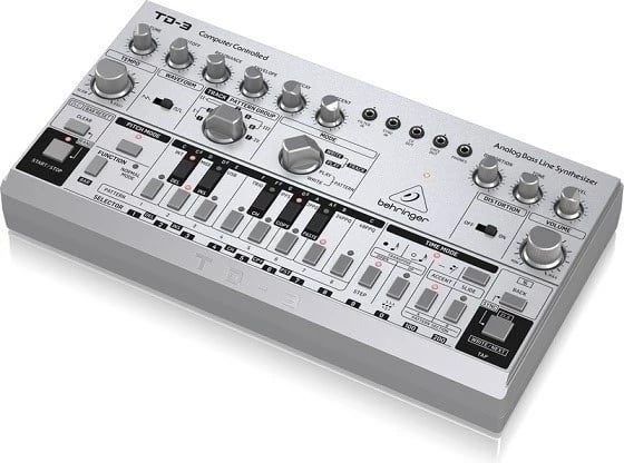 Syntezator Behringer TD-3-SR, linjë bas, ngjyrë argjendi
