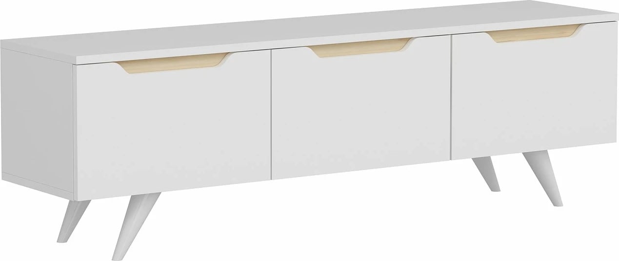 Komodë TV Hanah Home, Prag, e bardhë dhe lis