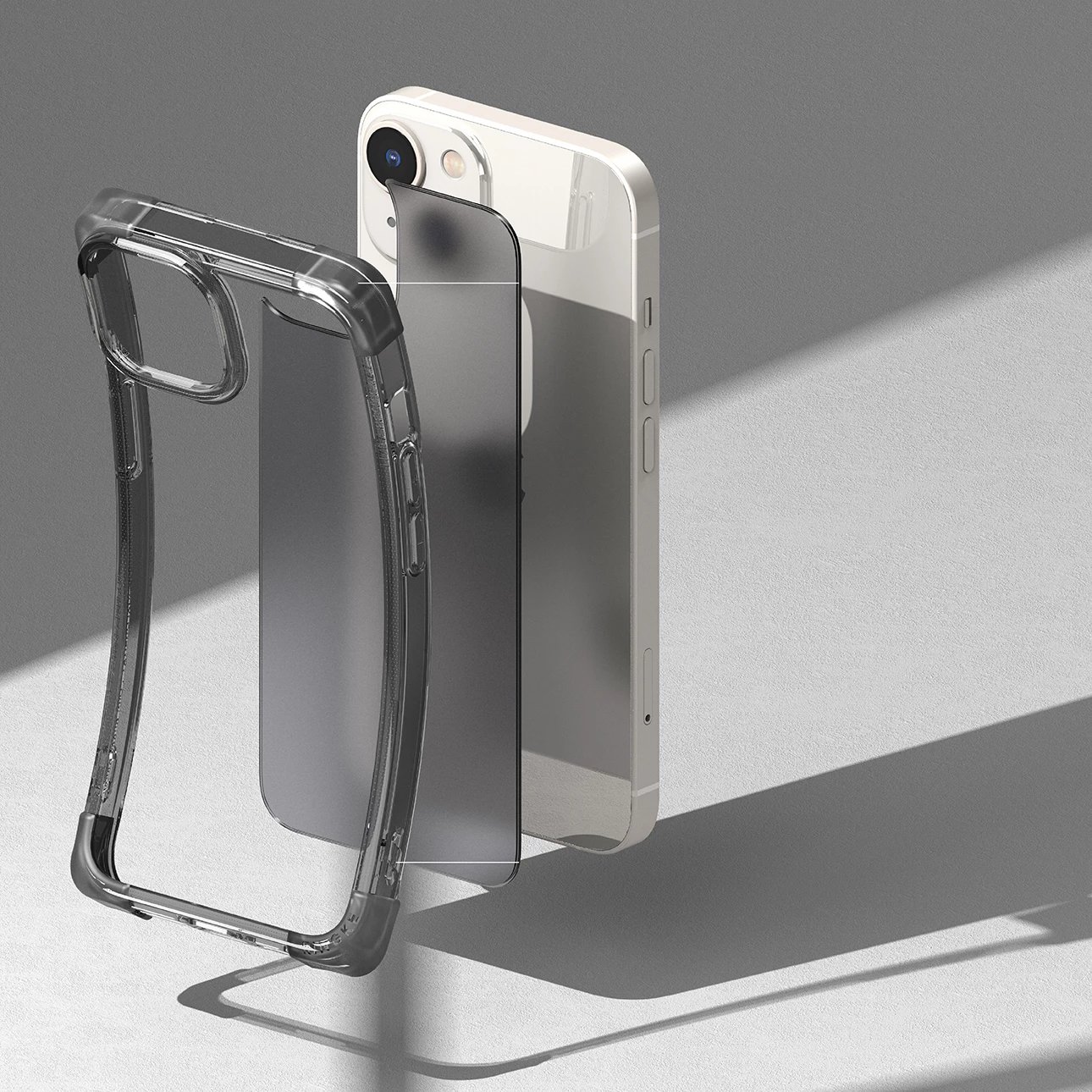 Mbështjellës Ringke Fusion Bumper për iPhone 14 Plus, gri