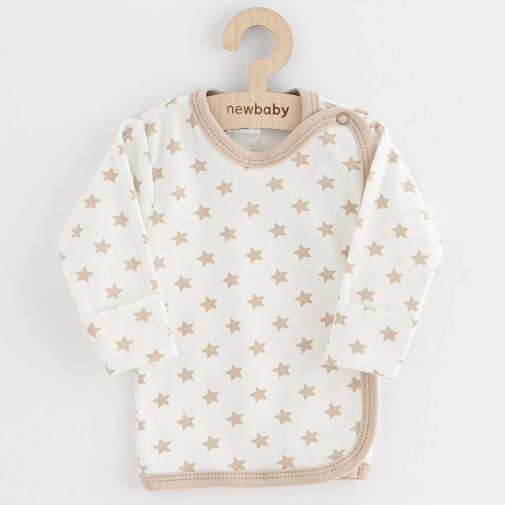 bluza bebe, New Baby, Classic II Uni, madhësia 68 (4-6m), bezhë, set 3 copë