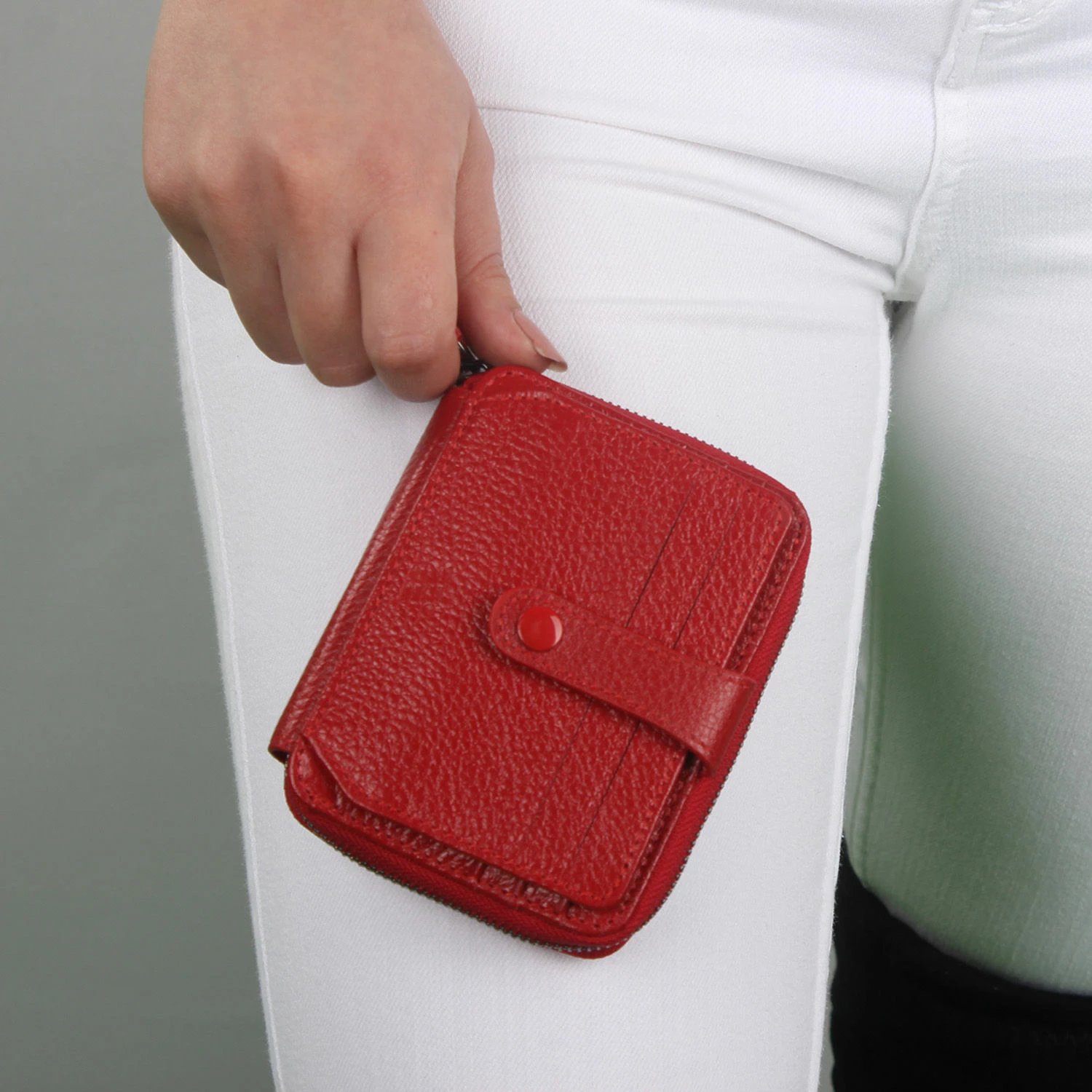 Portofol lëkure i kuq, Zoozie Bags, 4250