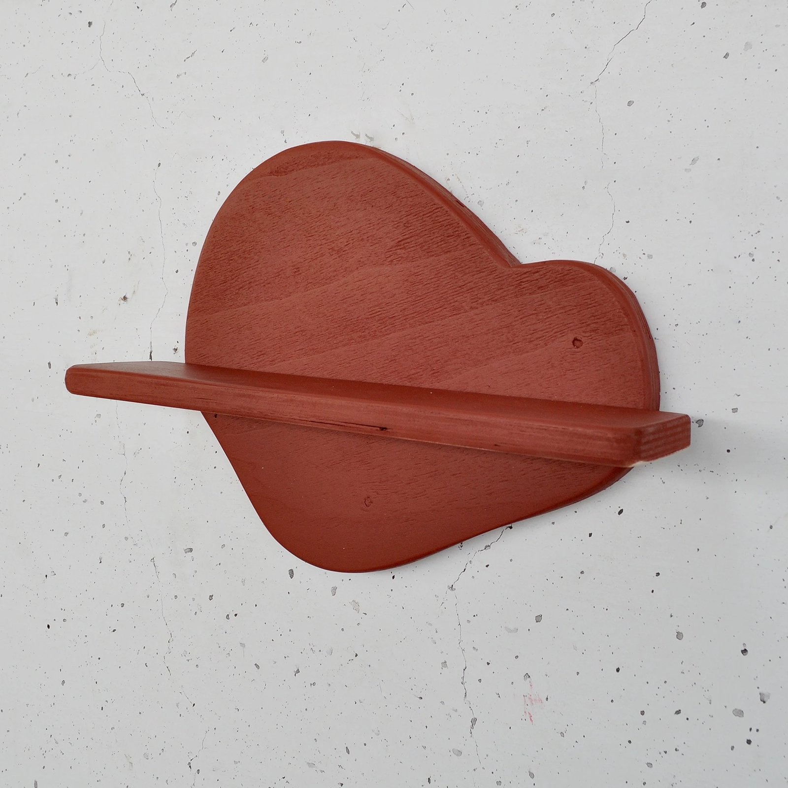 Raft dekorativ prej druri për mur, ngjyrë portokalli, Skye Decor, Meh225