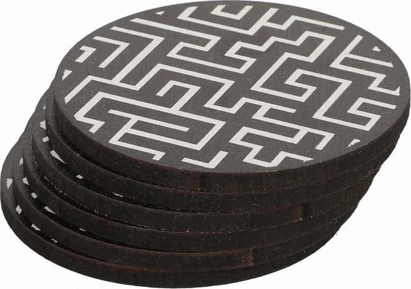Nënkupa druri për gota, 6 copë, Hermia, PLT0232 Nënkupa druri për gota, 6 copë, Hermia, PLT0232