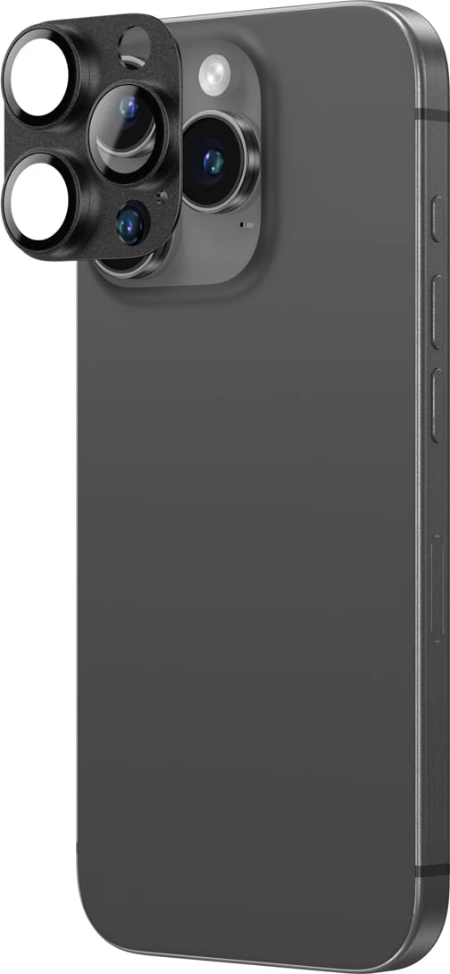 Mbrojtës lente kamere AmazingThing për iPhone 16 Pro / 16 Pro Max, aliazh aeronautik, xham i temperuar, Zi