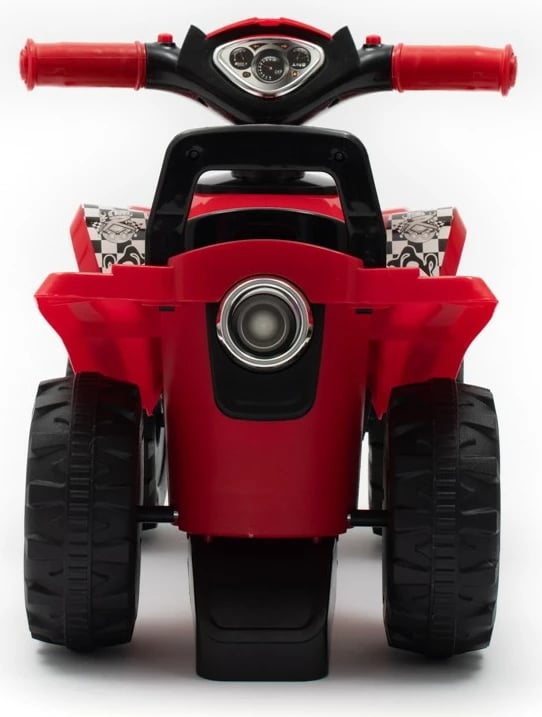 kuad me shtytje, Baby Mix, me tinguj e drita, për fëmijë 12–36 muaj, i kuq