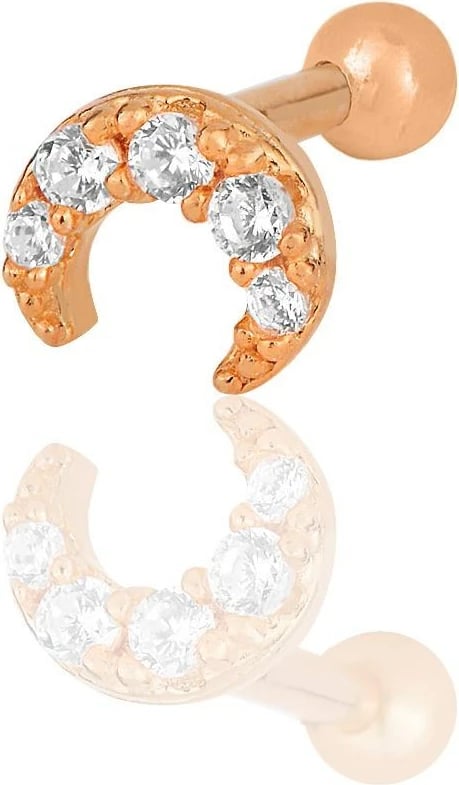 Piercing argjendi, ngjyrë rozë e artë, Jumeon, SGTL12203