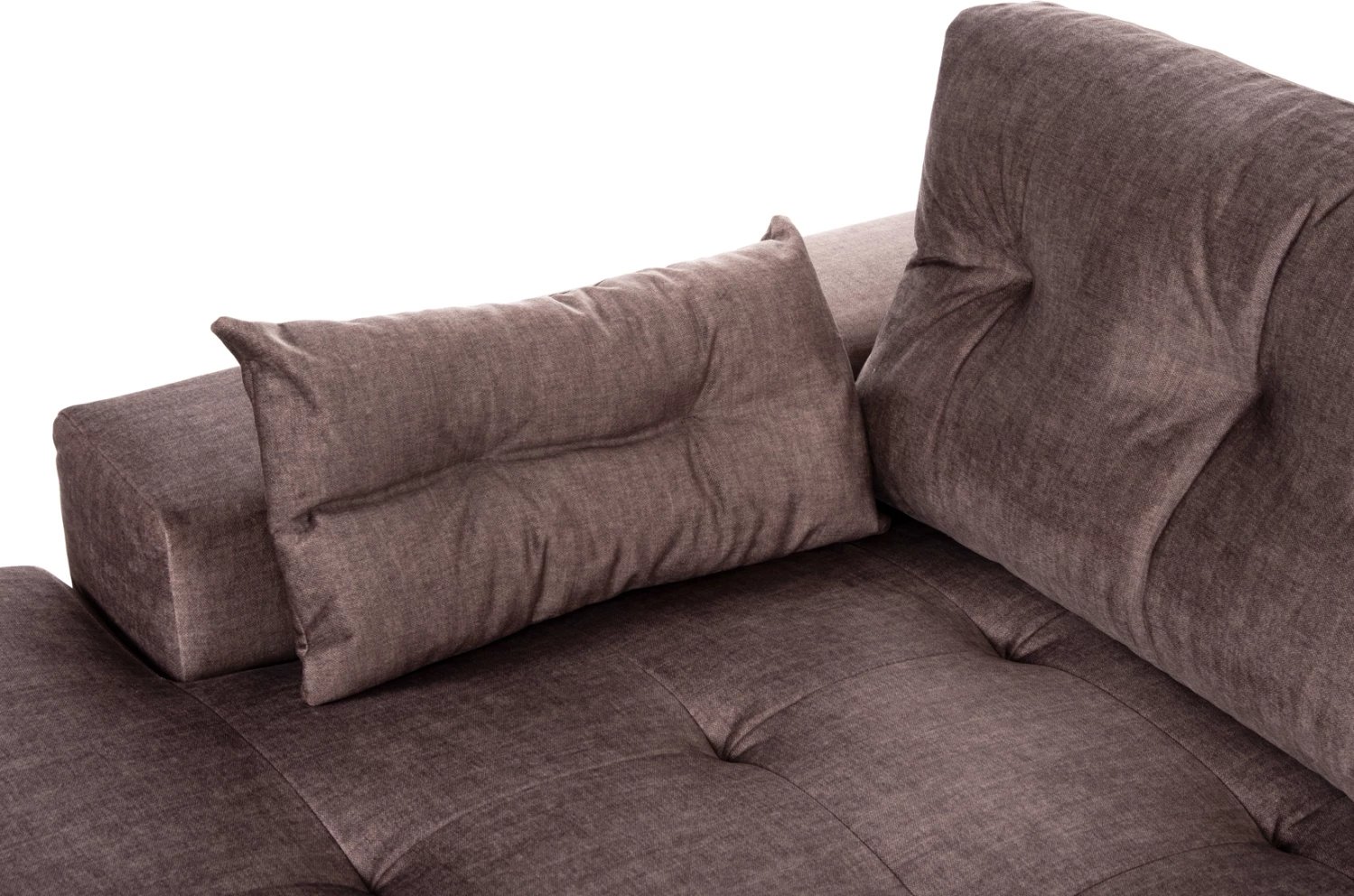 Divan-krevat qoshe (majtas) me hapësirë ruajtëse CLANCY FH3281.03L stof kafe 308x181x92H cm