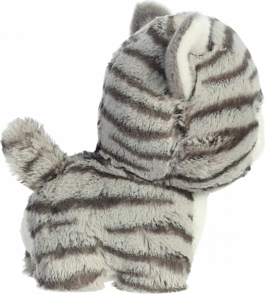 Lodër pelushi Daffi Teddy Pets, mace me vija, 19 cm, gri