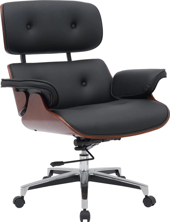 Karrige për zyre Kobane, e zezë/dru