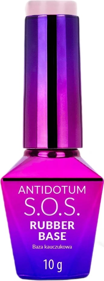 Bazë për thonj Molly Nails S.O.S. Antidotum Rubber Base për femra Powder Pink 10g