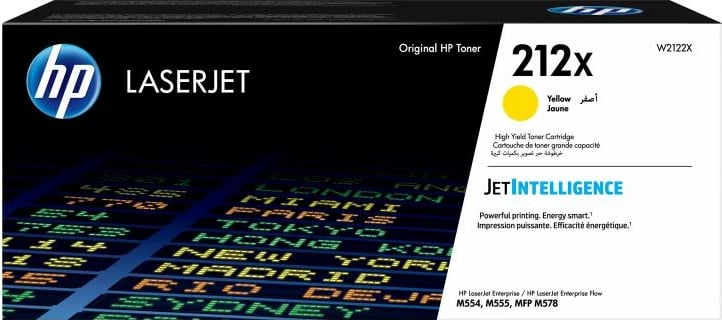 Toner HP 212X W2122X High Yield për Color LaserJet, i verdhë