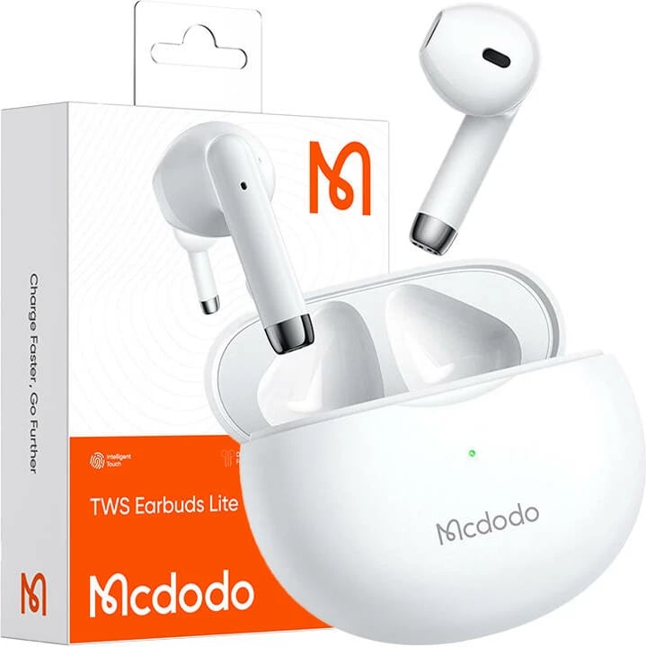 Kufje TWS Mcdodo HP-8030, Bluetooth 5.0/5.3, me kuti karikimi, të bardha