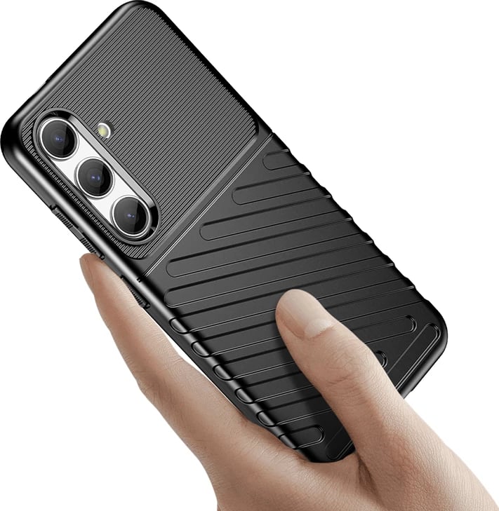 Mbështjellës Hurtel Thunder Case për Samsung Galaxy S24, TPU, zi