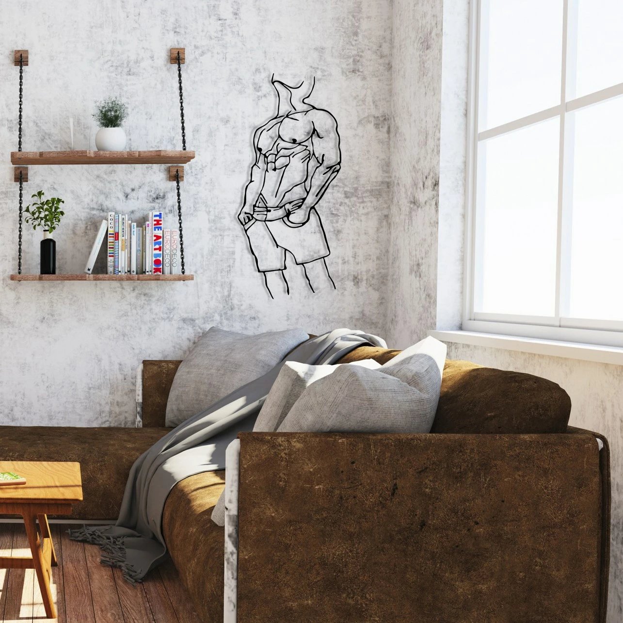 Aksesor dekorativ metalik për mur, Wallity, Cool Man 1