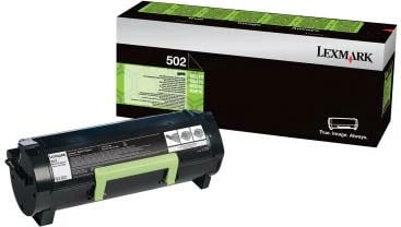 Toner Lexmark 502 (50F2000) kapacitet standard 1100–1700 faqe, i zi, paketim 1 copë