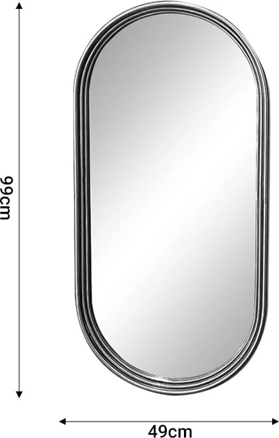 Pasqyrë Olympon, metalik ari, 49x5x99cm