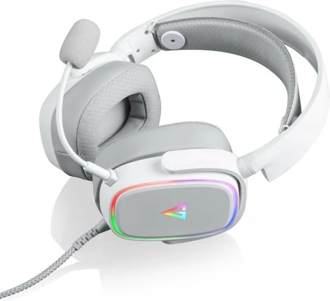 Kufje MODECOM MC-899 PROMETHEUS, gaming, USB, të bardha me ndriçim LED
