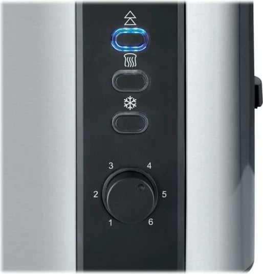 Toster Severin AT 2589 2 feta çelik inox, argjendt e zi