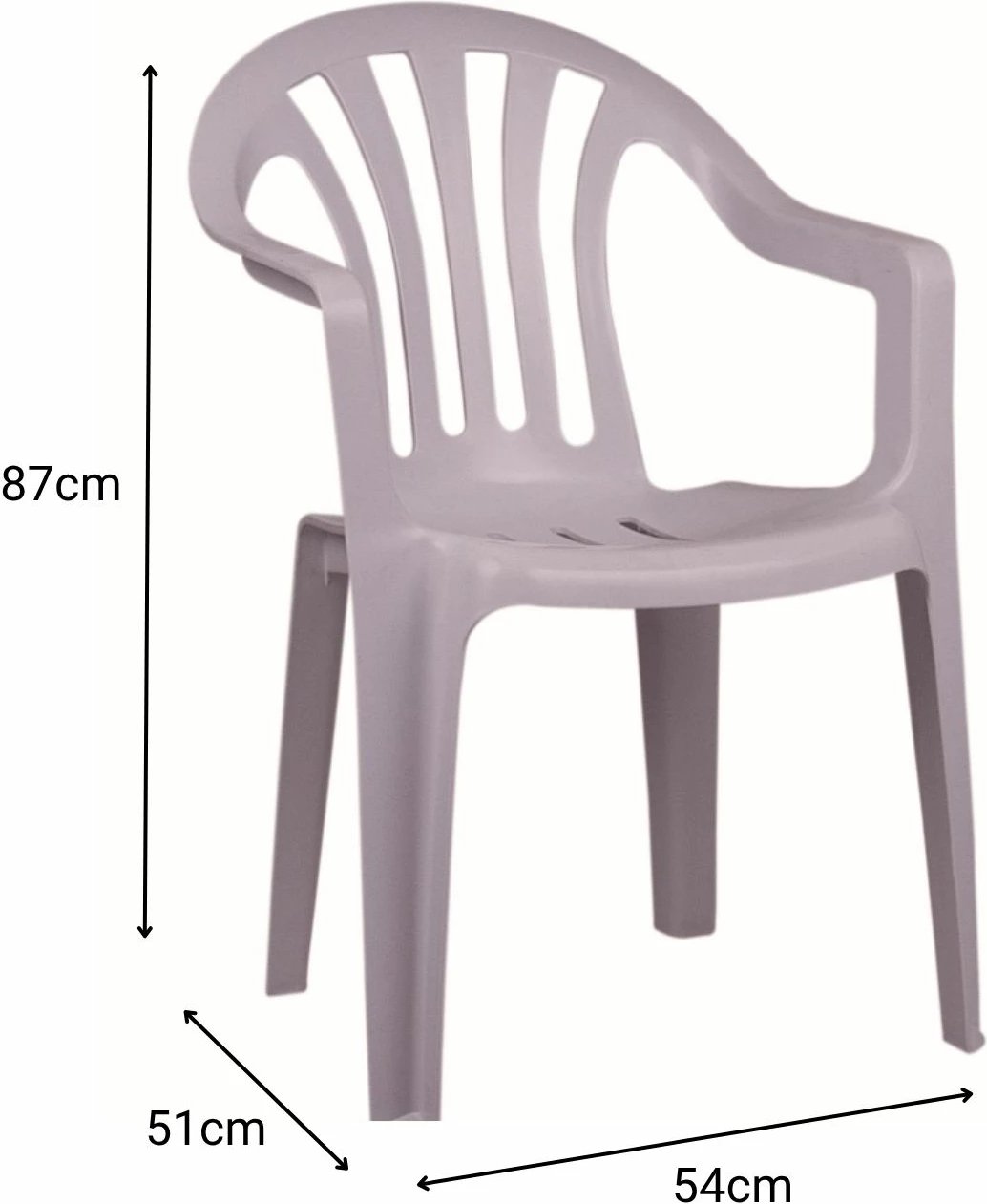 Karrige plastike, ngjyrë e bardhë, Skye Decor, Magnolia