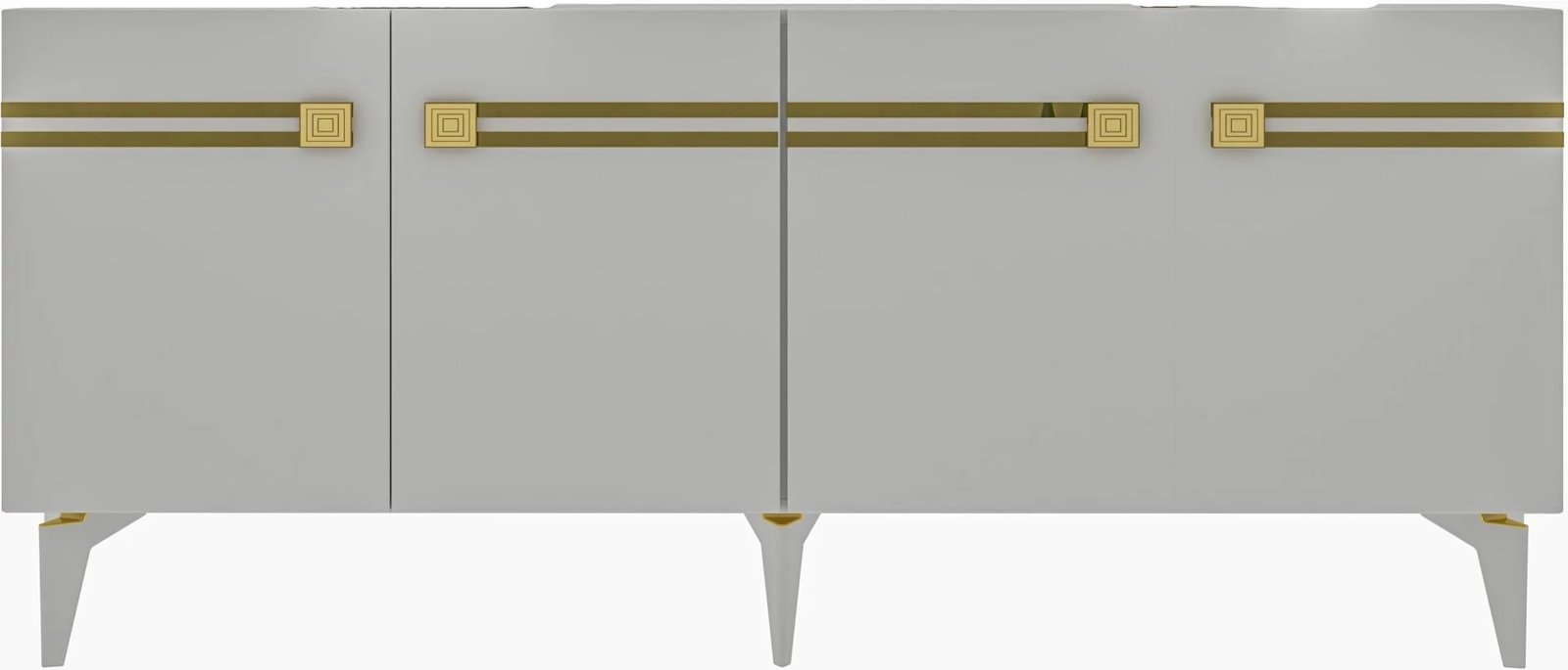 Konsol Skye Decor, Hayat KB150, e bardhë dhe ari