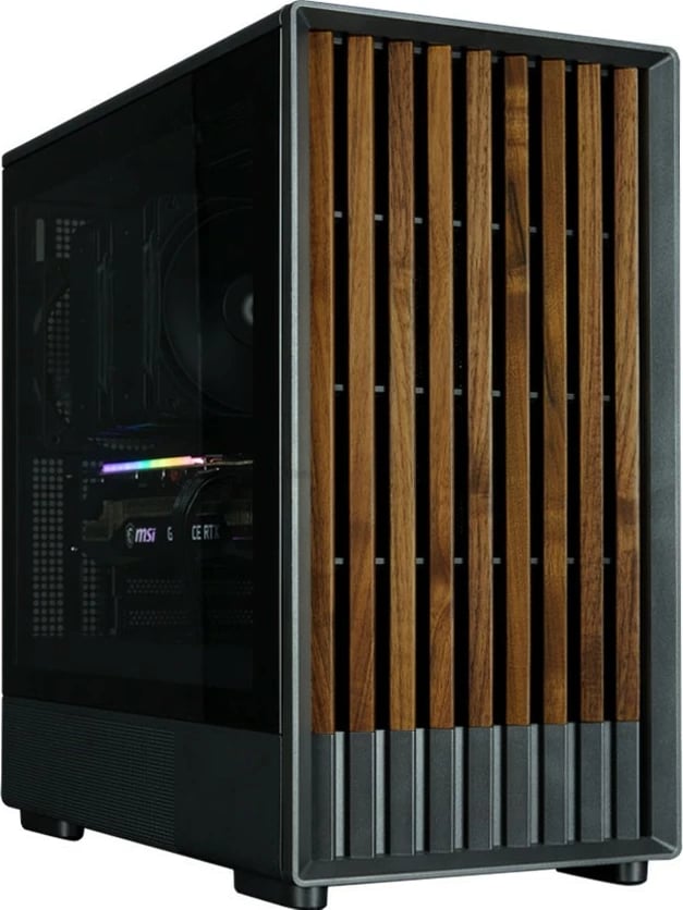 Kasë Zalman P10 NAMU, Mini Tower, Micro ATX, e zezë, me elemente druri