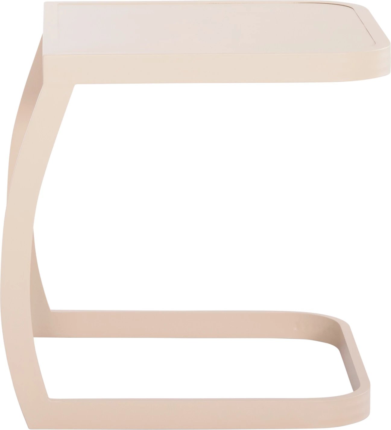 Tavolinë anësore për shezlong, alumin, ngjyrë shampanjë, RICKON FH6324.04, 45x48x49.5cm