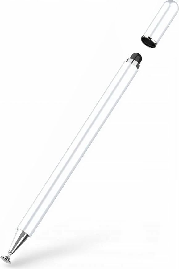 Stylus Tech-Protect Charm, për tabletë/smartphone, Bardhë/Argjendtë