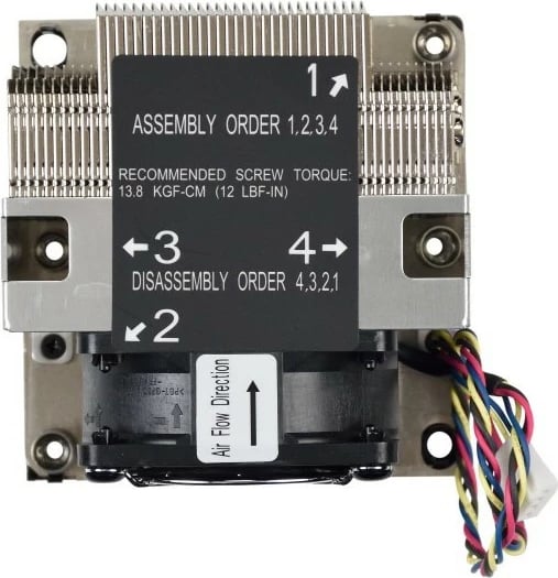 Ftohës ajri Super Micro SNK-P0068AP4, për Intel Xeon, 6 cm, 8400 RPM, i zi/nickel