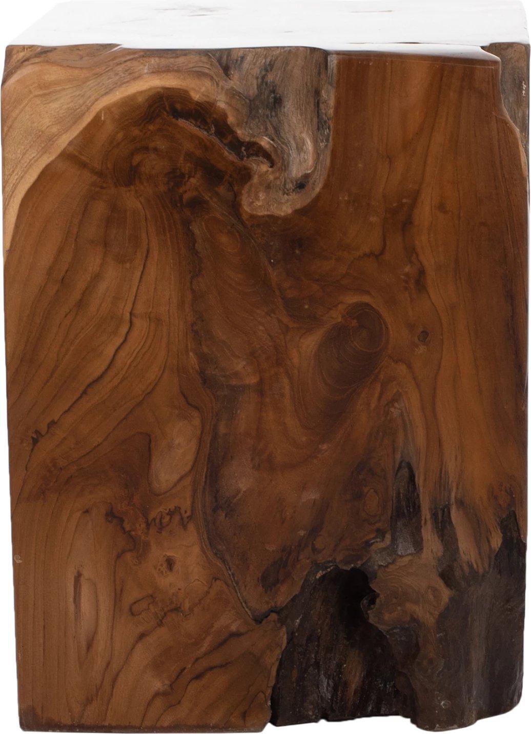 Karrige për bar FH7721 katrore, dru teak natyral, 30x30x40H