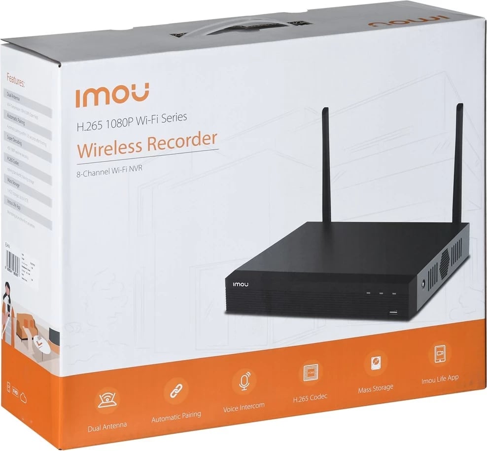 Regjistrues video rrjeti imou NVR1108HS-W-S2-CE, 8 kanale, 16TB, i zi