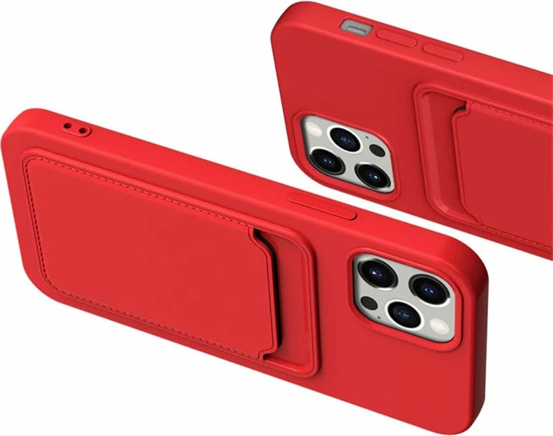 Mbështjellës Hurtel për iPhone 12 Pro Max me xhep për kartela, portokalli