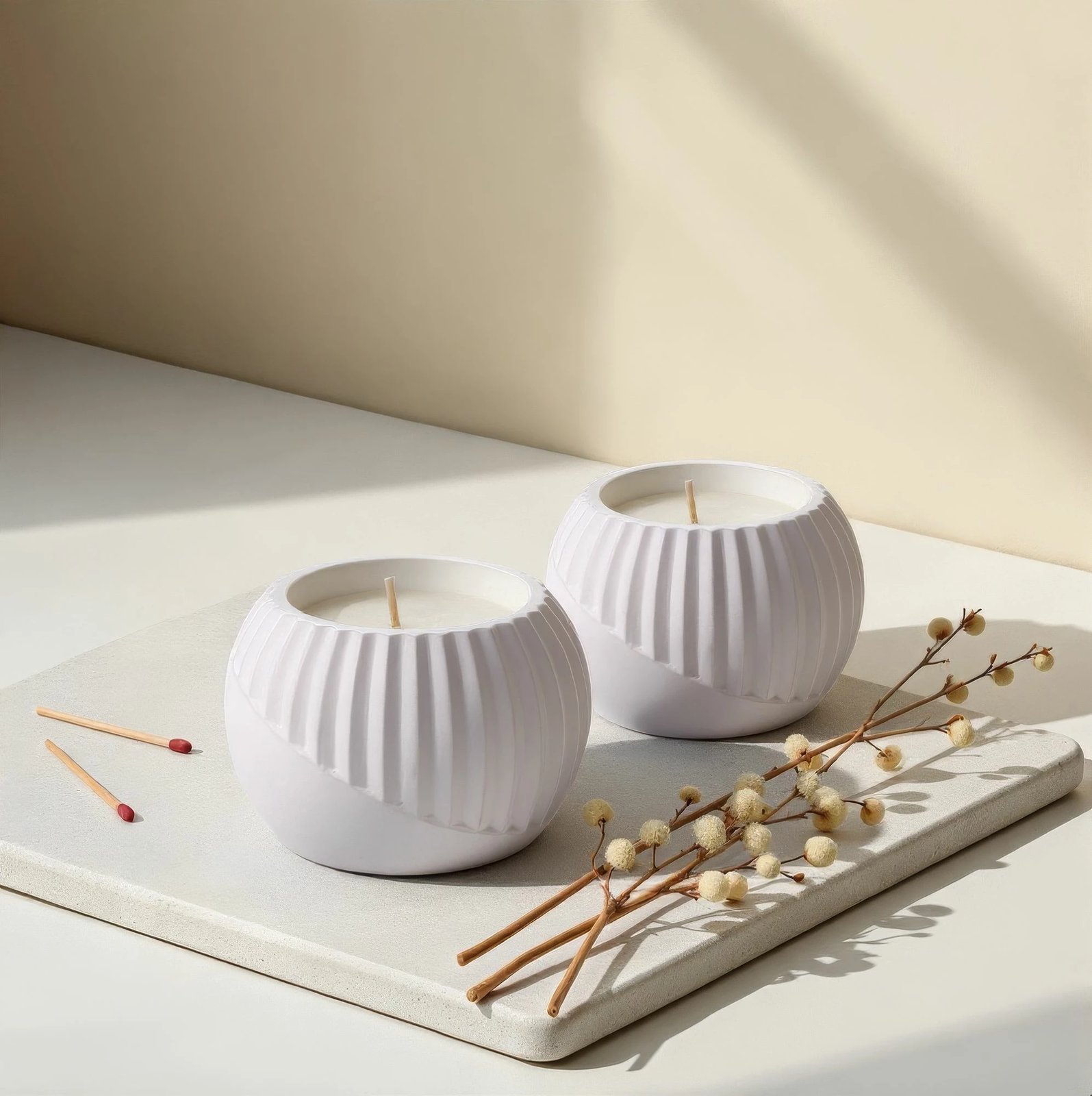 Set qirinjsh (2 copë), Evila Originals, Sedas Kozeda, të bardhë