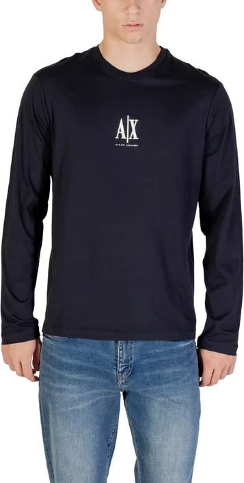 Maicë me mëngë të gjata Armani Exchange për meshkuj, blu