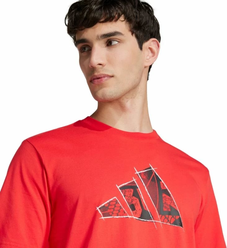 Maicë adidas për meshkuj, e kuqe